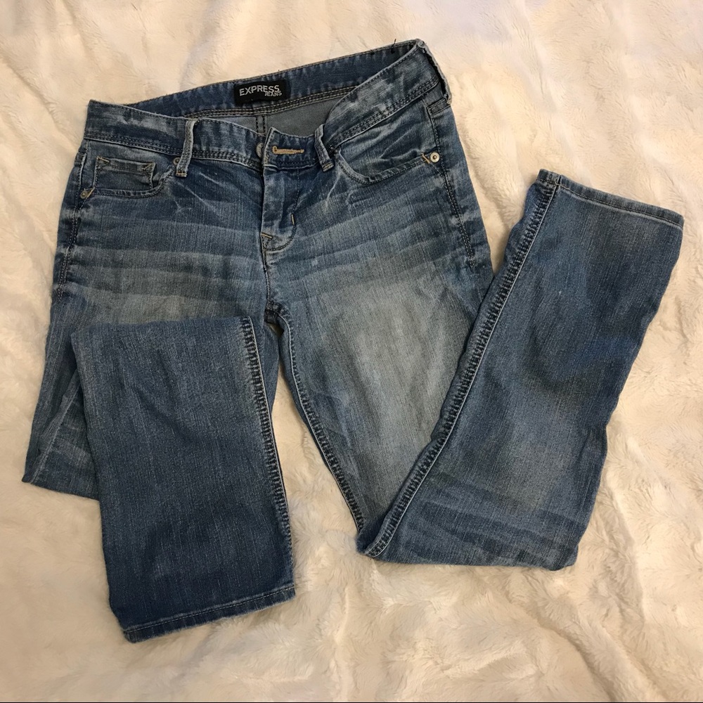 Express Stella Skinny Jeans Medium Wash